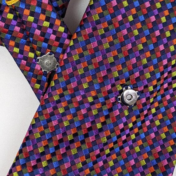 Multi Colored Ascot Tie - Women's Tie - Unique Scarf - Picture 2 of 7